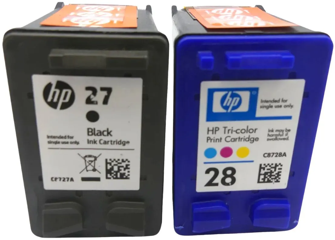 Original HP Tintendruckkopfpatrone 27+28 SET für Deskjet 3300 3325 3400 3550 ...