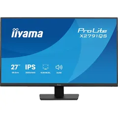 IIYAMA iiyama ProLite X2791QS-B1 68,5cm 27" IPS LED-Monitor QHD HDMI DP Slim-Line Adaptive Sync Energieklasse D schwarz 27 Zoll Business Monitor 1 ms Reaktionszeit 75 Hz