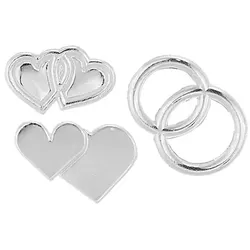 Wachsmotive Hochzeit silber