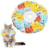 Bhina Weich Katze Halsband,Katzen Halsband Soft,Katze Soft Halsband,Anti Biss Einstellbarer Kragen,Pet Schutzkragen,Verstellbare Größe, Geeignet Für Die Postoperative Erholung Von Katzen Und Hunden