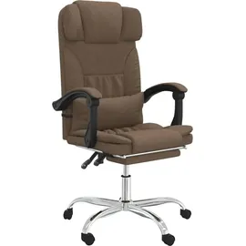 vidaXL Bürostuhl mit Massagefunktion Stoff Braun