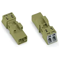 WAGO 890-272 Netz-Steckverbinder WINSTA MINI Stecker, 2-polig, Hellgrün 50