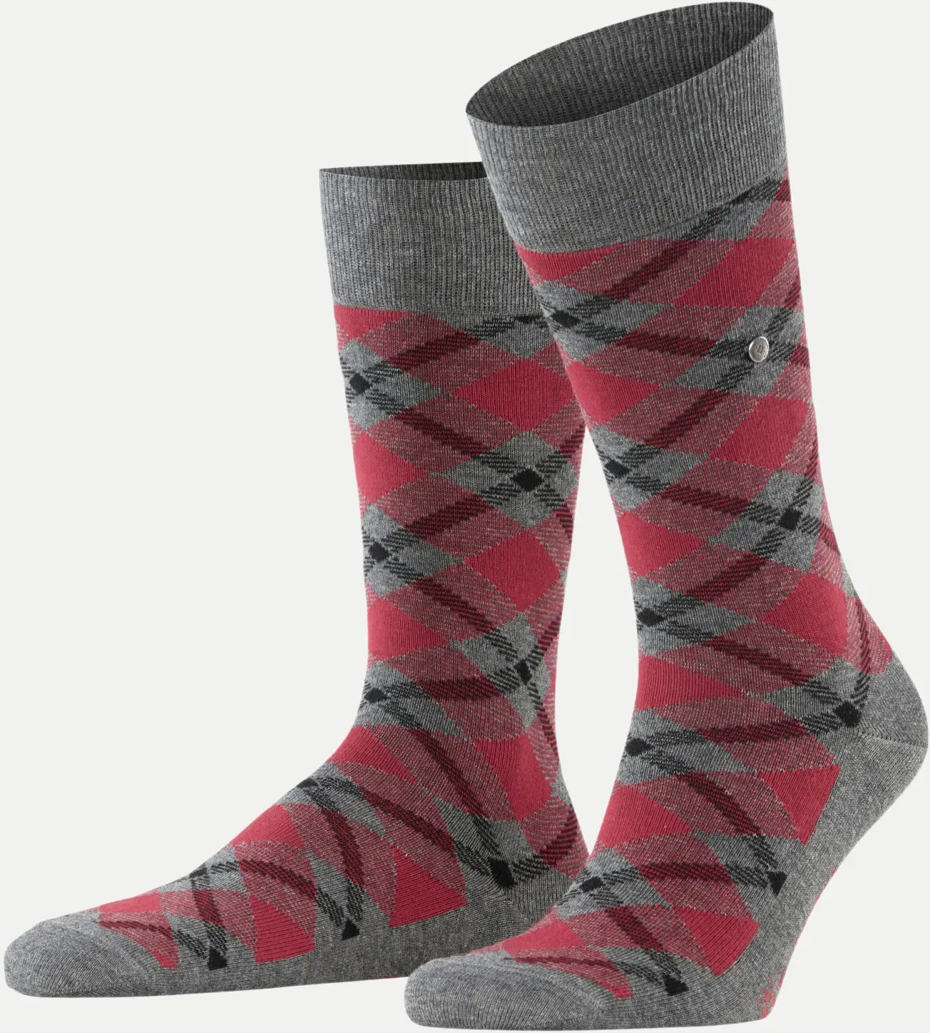 Socken Tartan Grau 40-46