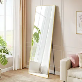 Songmics Ganzkörperspiegel 160 x 50 cm Blassgold