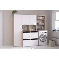 Faizee Möbel Waschmaschinenumbauschrank Waschmaschinenumbauschränke-Set Laundry 3