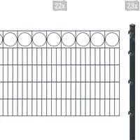 Arvotec Doppelstabmattenzaun »ESSENTIAL 100 zum Einbetonieren "Ring" mit Zierleiste«, Zaunhöhe 100 cm, Zaunlänge 2 - 60 m 42882454-0 anthrazit H/L: 100 cm x 44 m