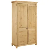 Home Affaire »Rauna, mit Lamellen und Kassetten, klassischer Landhausstil, rustikal«, (2 Breiten: 113/159 cm H/T ca. 195/60 cm), massive Kiefer, Metallgriffe, mehrere Varianten, zeitloses Design