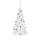 vidaXL Halber Weihnachtsbaum mit LEDs & Kugeln Weiß 240 cm