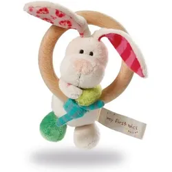 NICI 37433 Holzgreifring Hase Tilli mit Glocke