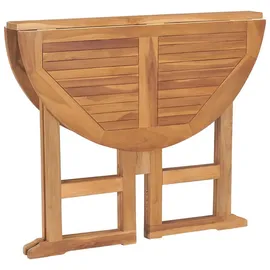 vidaXL Klappbarer Garten-Esstisch Ø90x75 cm Massivholz Teak