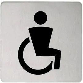 Keuco Türschild Symbol Behinderte, verchromt,