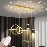 RRBEST Moderne LED Pendelleuchte Esstisches,Dimmbar Wohnzimmer Hängelampe,Verstellbar Esszimmer Lampe Hängend für Esszimmer Kücheninsel Wohnzimmer