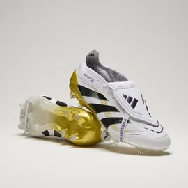 adidas Predator Elite Fold-over Tongue Fg Fußballschuhe - Ftwr White / Core Black / Gold Met - 48