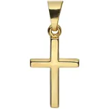 JOBO Kreuzanhänger Anhänger Kreuz, 333 Gold gelb|goldfarben