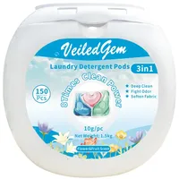 Waschmittelkapseln, Blumenduft (150 Waschladungen), 8x konzentrierte pflanzliche Enzymformel, Tiefenreinigung, Duftausstrahlung, macht Kleidung weich und glatt, mit drei Effekten in einem