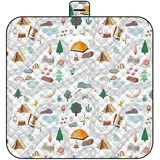 DOTBUY-SHOP Picknickdecke Wasserdicht, Campingdecke Kinder Stranddecke Maschinenwaschbar Faltbar Picknickmatte, für Outdoor Garten,Strand, Campen, Wandern und Ausflüge (200x200cm,Zelten)