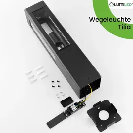 Lumiled Außenleuchte Aluminium 50,0 cm E27 schwarz