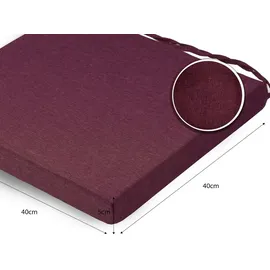 sunnypillow Sitzauflage 40 x 40 x 5 cm lila 4-tlg.