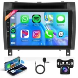 2G+64G Wireless Carplay Android 13 Autoradio 2 Din für Mercedes Benz SLK Class R171 2004-2011 9 Zoll Autoradio mit Android Auto Navi GPS WIFI Mirror Link Bluetooth FM/RDS/DAB/DVR/EQ/SWC Rückfahrkamera