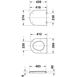 Duravit D-Code WC-Sitz mit Absenkautomatik Weiß