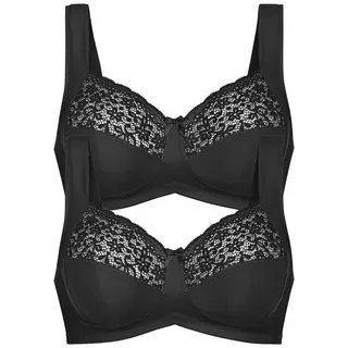 2er Pack Entlastungs BH Havanna in Schwarz | Gr.: 95F