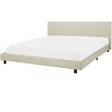 Wasserbett Leinenoptik beige 180 x 200 cm ALBI