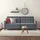 dorel home 3-Sitzer DOREL HOME "Hartford II", grau (anthrazit), B:203cm H:83cm T:83cm, Veloursstoff 100% Polyester, Sofas, Bettfunktion, Rückenlehne 2-teilig, 3-fach verstellbar, Sitzhöhe 43 cm