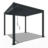 Weide Classic Pergola Aluminium freistehend 3 x 3 M Lamellendach anthrazit