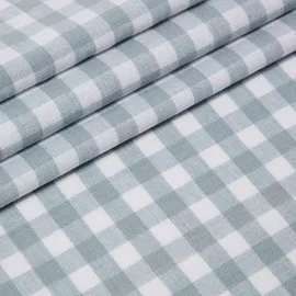 Homescapes Baumwollstoff Meterware Vichy-Karo Blau/Weiß 150 cm