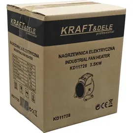 KRAFT&DELE Farelka Elektroheizung 3,5 kW Schwarz