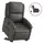 vidaXL Relaxsessel mit Aufstehhilfe Leder 55,6 x 99,5 x 74,1 cm Grau elektrisch