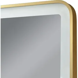 pro.tec LED-Badspiegel Pescara 60x80 cm Goldfarben