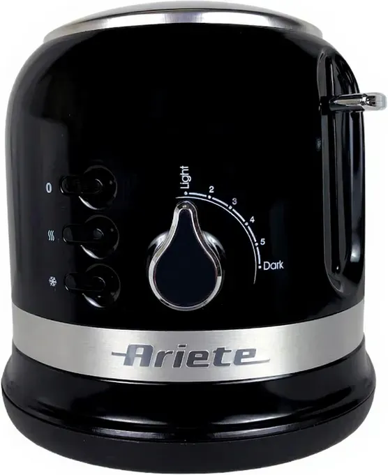 Ariete 0149B 2-Scheiben-Toaster Moderna, Auftauen, Erwärmen und Kochfunktion, Schwarz, 22T x 32B x 27H cm