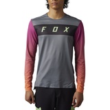 Fox Flexair LS Arcadia - Langarm-MTB-Trikot - Herren - Grey/Orange/Pink - S