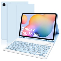 Samsung Galaxy Tab S6 Lite Tastatur mit Hülle, QWERTZ Deutsches Layout Bluetooth Tastatur Hülle für Samsung Galaxy Tab S6 Lite 10,4 Zoll 2022(SM-P613,P619) & 2020(SM-P610,P615) (Stift nicht enthalten)