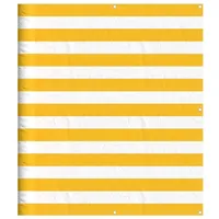VidaXL Balkon-Sichtschutz Gelb und Weiß Gestreift 120x1000 cm