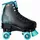 Muuwmi Rollschuh Disco Gr. 35-38, Rollschuhe - türkis/schwarz