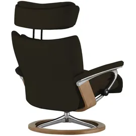 Stressless Relaxsessel Leder 91 x 112 x 84 cm Braun mit Hocker