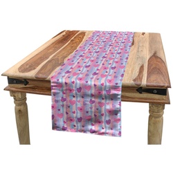 Abakuhaus Tischläufer Esszimmer Küche Rechteckiger Dekorativer Tischläufer, Bunt Inner-Streifen-Hochzeit lila 40 cm x 300 cm
