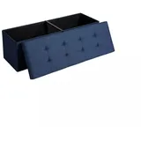 In And OutdoorMatch Truhenbank Meredith - Bank mit Stauraum - Mit Deckel - Bettkasten - Blau - 38x110x38cm