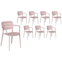 LC Garden »Veti« Stapelstuhl 52,5x53x79cm Gartenstuhl Bistrostuhl rosa Stapelstühle