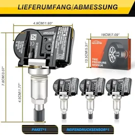 gearever Reifendrucksensor für BMW 1er 2er 3er 4er F20 F21 F22 F23 F30 F31
