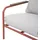 Proregal Gartenbank 125 x 81 x 81 cm Rot