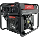 Matrix Notstromaggregat Benzin 3500 Watt Inverter Stromerzeuger Benzin Generator Stromaggregat tragbar Stromgenerator IG 3500i | 4 Takt | 2x230V