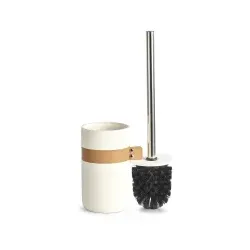 Zeller Toilettenbürste, Polyresin, Edelstahlgriff, Ø 9,2 cm 18882 , Maße (L x B x H): ca. Ø 9,2 x 40 cm
