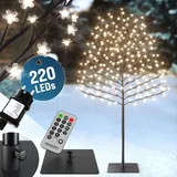 monzana Kirschblütenbaum 220 cm 220 LED Warmweiß 220cm In-/Outdoor - Fernbedienung