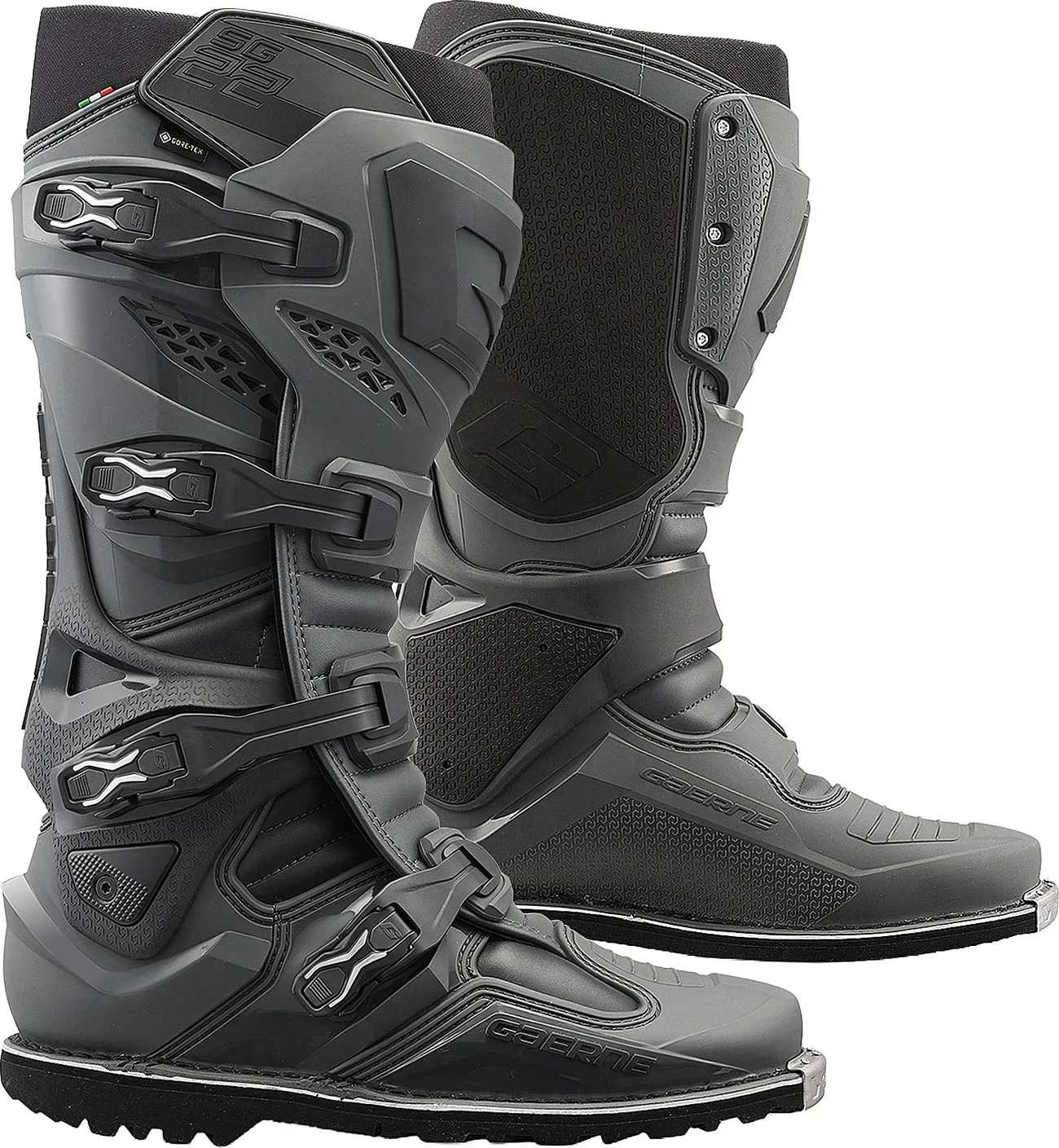 Gaerne SG-22 Enduro Battleship, bottes Gore-Tex - Gris Foncé/Noir - 48 EU