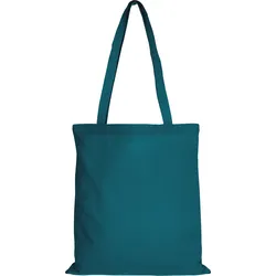 Baumwolltasche - OEKO-TEX 100 zertifiziert | mit zwei langen Henkeln | 38x42cm | Jutebeutel | Einkaufstasche | unbedruckt, petrol