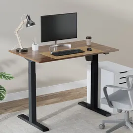 Ergo Office Sitz-Steh-Schreibtisch Tischgestell Elektrisch Höhenverstellbarer Schreibtisch max. Höhe 123 cm Touchpanel Bürotisch bis 70kg ohne Tischplatte Schwarz