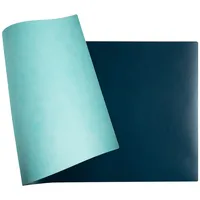 Exacompta Schreibunterlage Home Office aus zweifarbigem Kunstleder (Polyurethan), Blau, Tropisch 40 x 80 cm